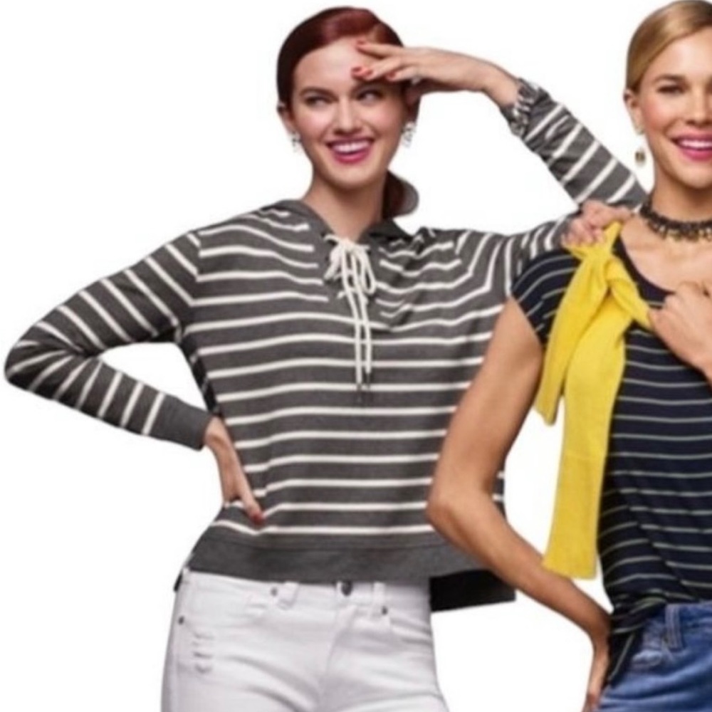 CAbi Gray Striped Hoodie - Picture 3 of 6